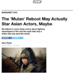 Sarah Chang on Vice for Mulan Reboot
