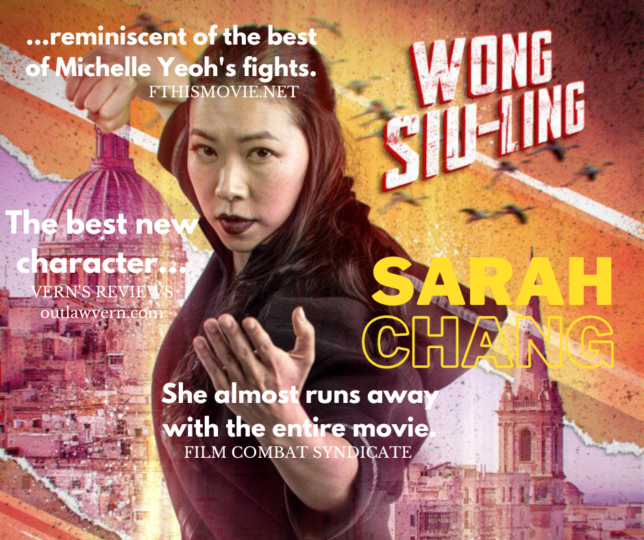 "...reminiscent of the best Michelle Yeoh's fights." 
-FTHEMOVIE.NET
"The best new character..." -Vern's Reviews
"She almost runs away with the entire movie." - Film Combat Syndicate